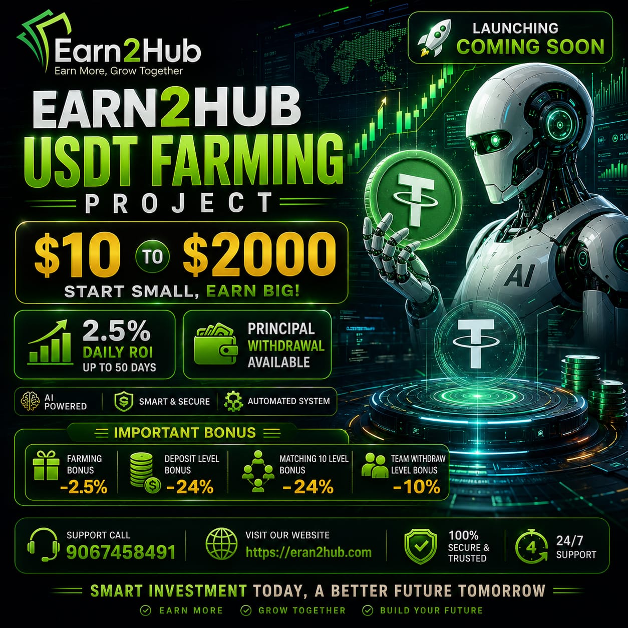 EARN2HUB LAUNCHING SHORTLY DAILY 2.5%  -9067458491
