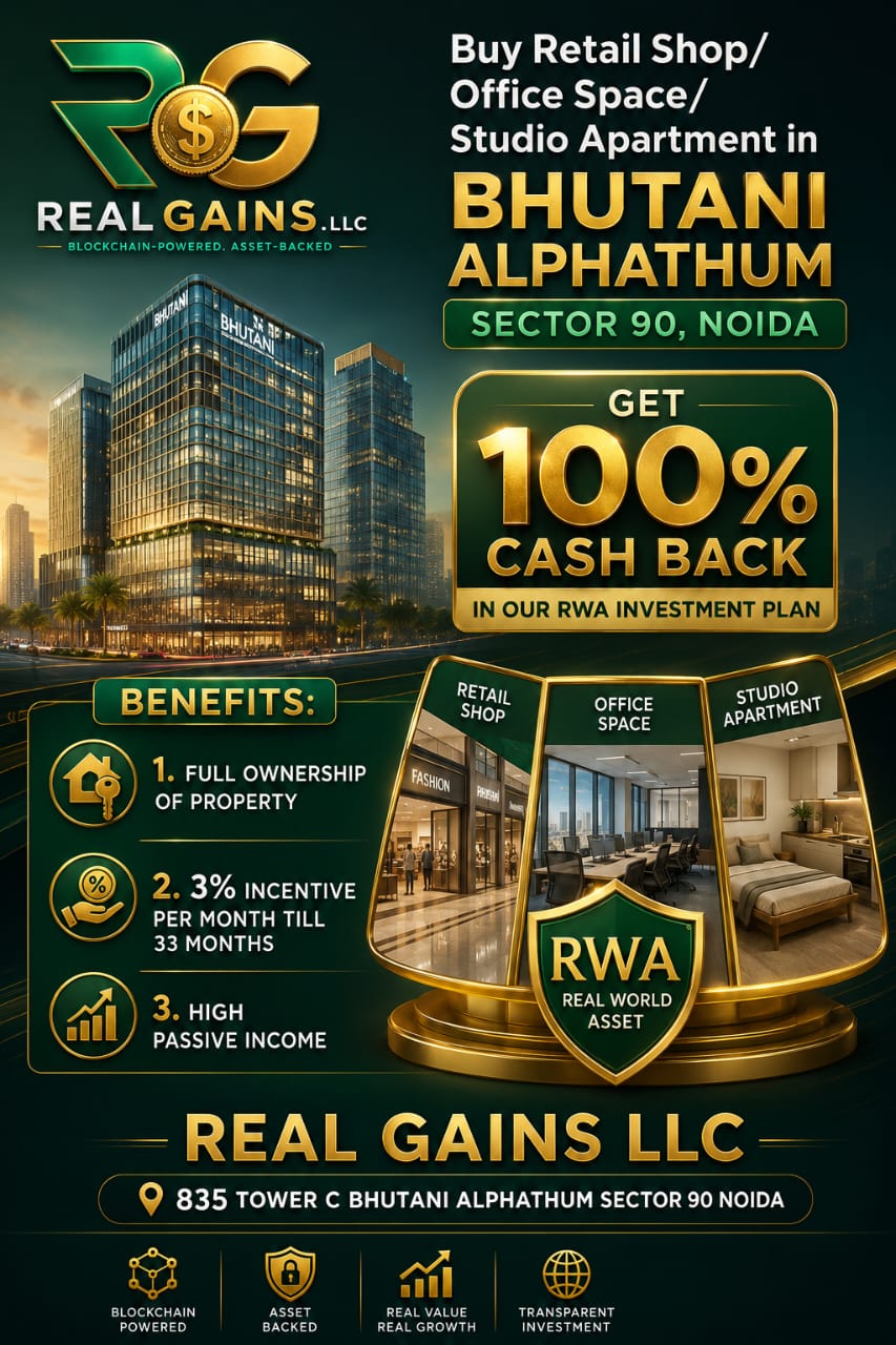 Real Gains LLC Smart Investment Plan With Property Ownership In Noida # 8796808532