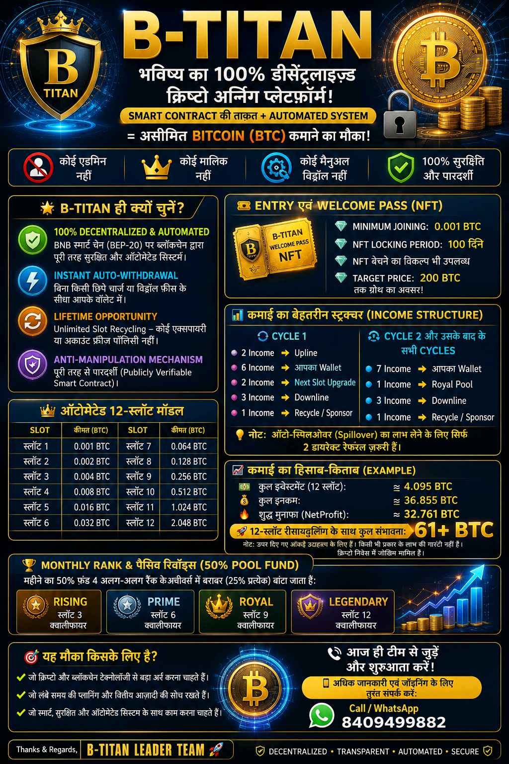 B Titan 💯% Decentralize Platform