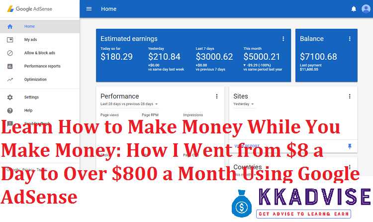 Learn How To Make Money While You Make Money: How I Went From $8 A Day