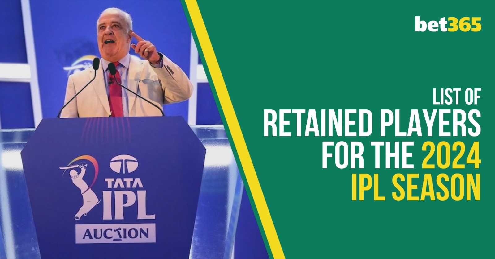 List Of Retained Players For The 2024 IPL Season
