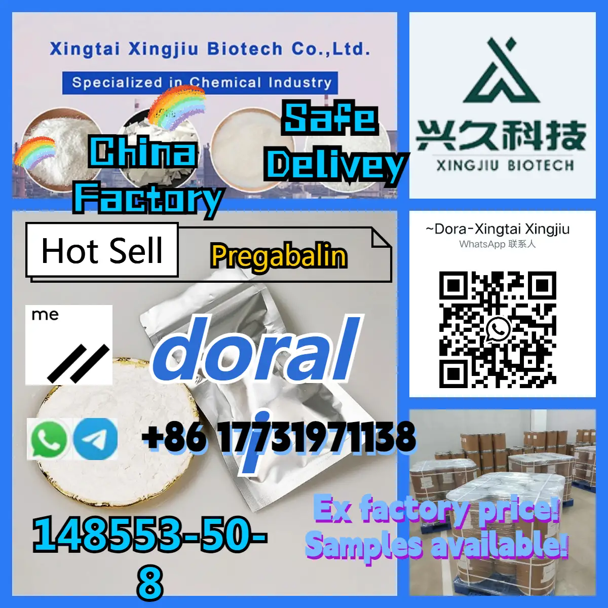 High Quality Pregabalin Cas 148553-50-8 100% Safe Delivery