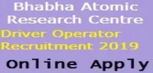 BARC 2019 Driver Operator Recruitment