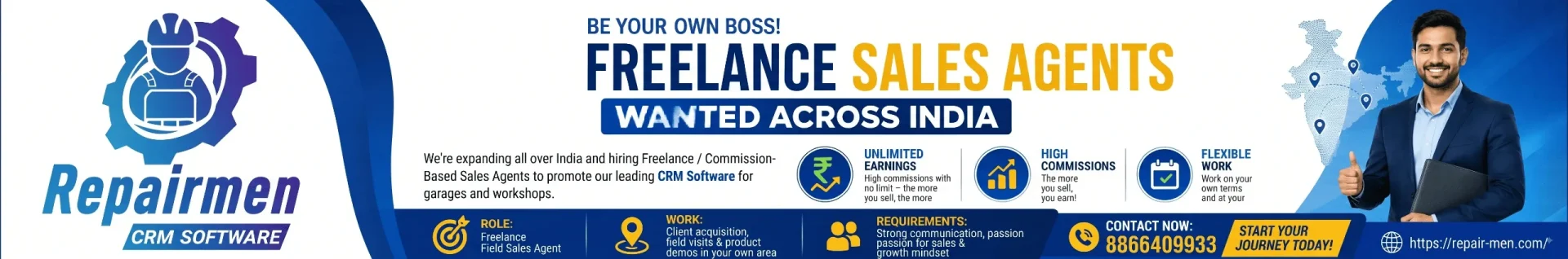 Freelance Sales Agents Wanted Across India
