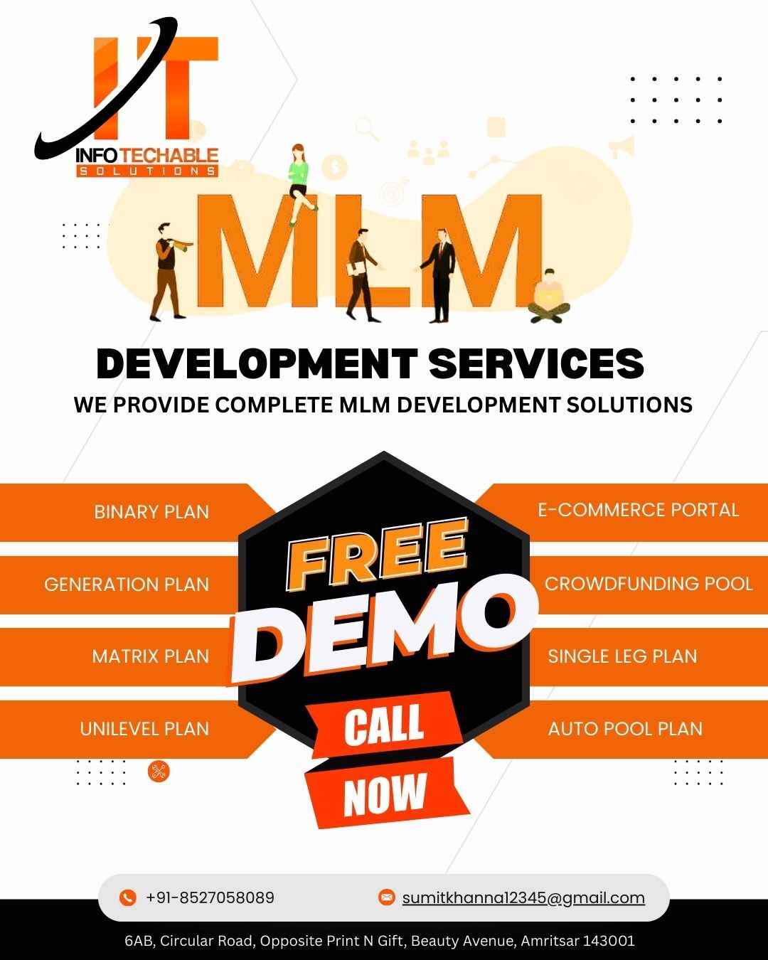 Any Type Of Customized MLM Software Call 8527058089 