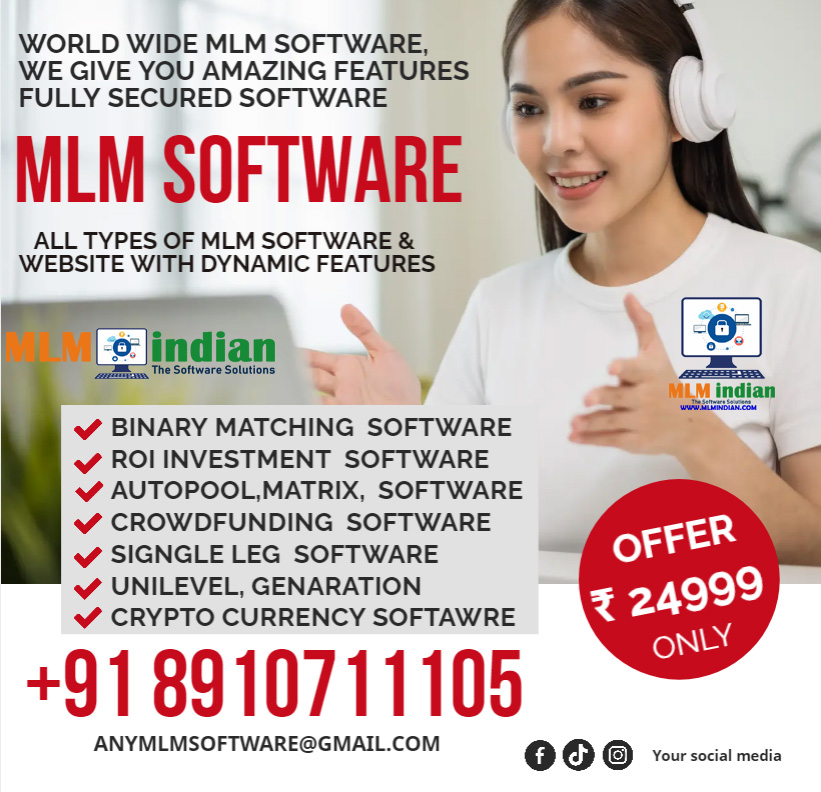 Any Type Of Website Mlm Software Call 8910711105, Roi, Binary, Matrix Autopool, Ads View Earning