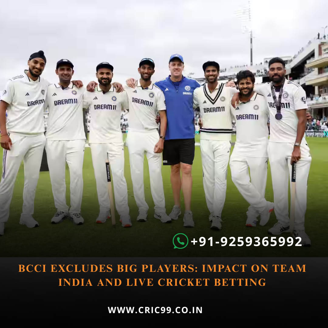 BCCI Excludes Big Players: Impact On Team India And Live Cricket Betting 🏏🔥