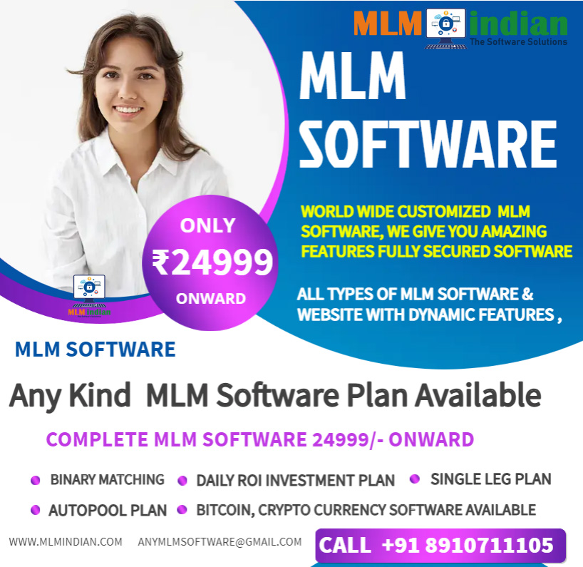 Customized Mlm Software Daily Roi, Investment, Level Call 8910711105
