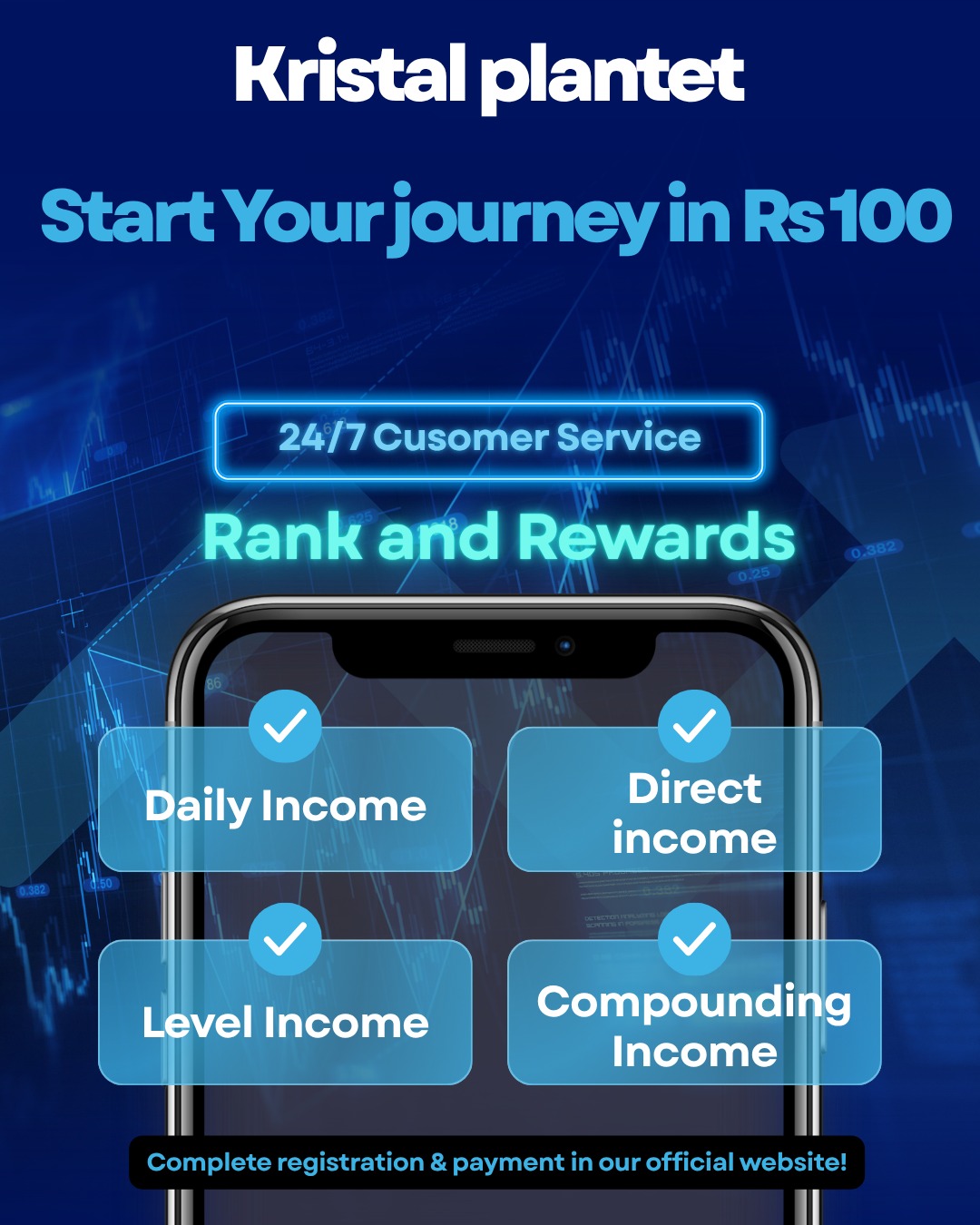 Daily ROI 1% Monday To Friday Direct Income-8% Level Income- Upto 20 Levels SPONSER ID- KP21596777 