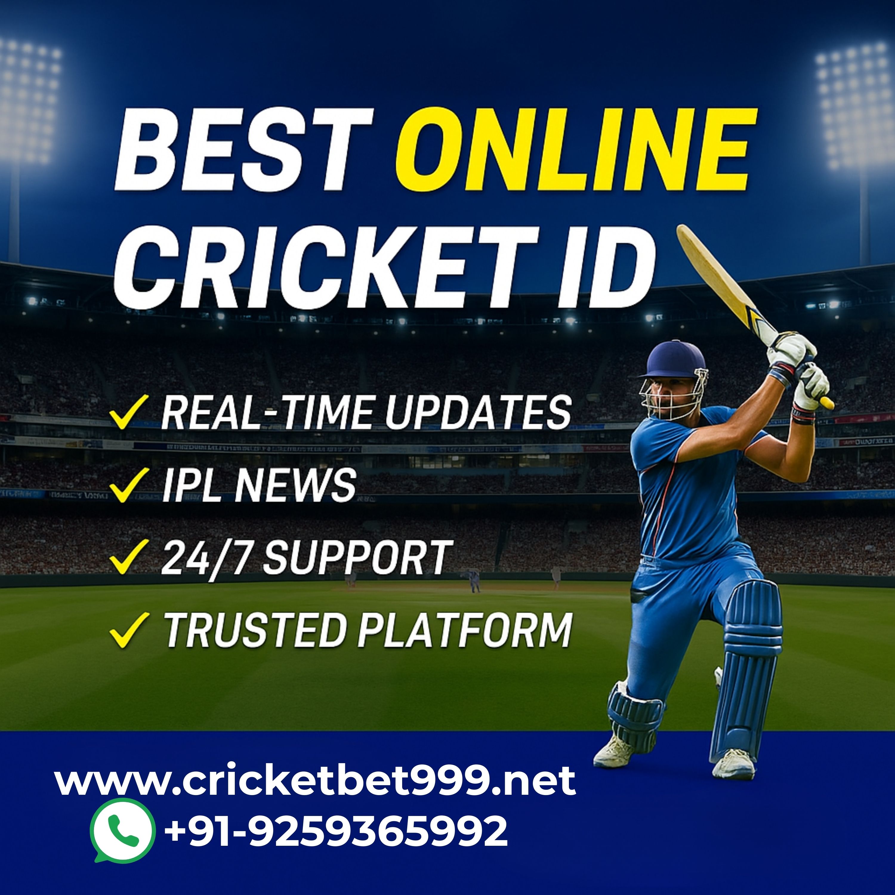 Get The Fastest Cricket ID Provider At Cricketbet999