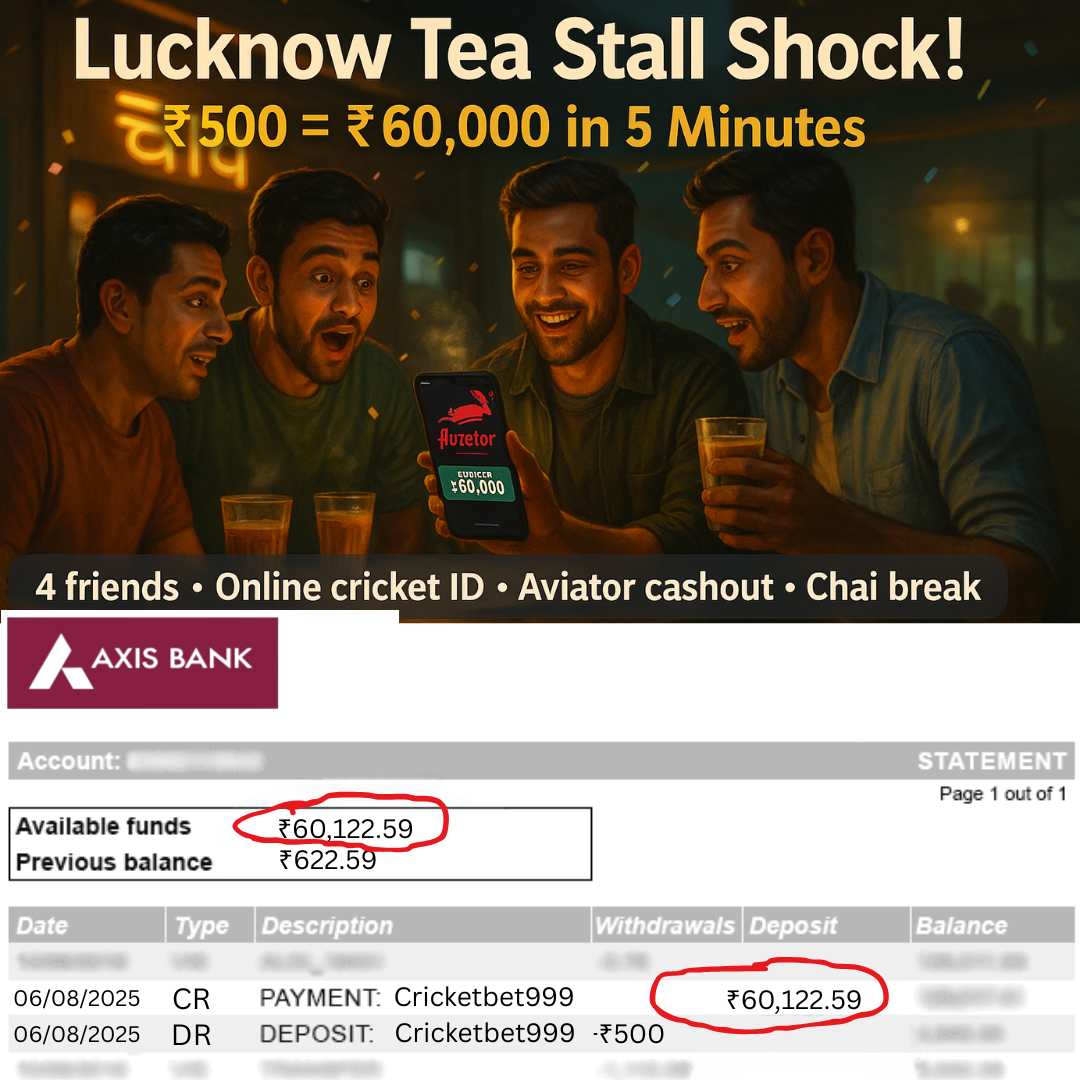 Lucknow Ki Chai Pe Charcha → 5 Minute Ka Twist! ₹500 Se Cashout Ne Sabko Shock Kar Diya 😳 Full Stor