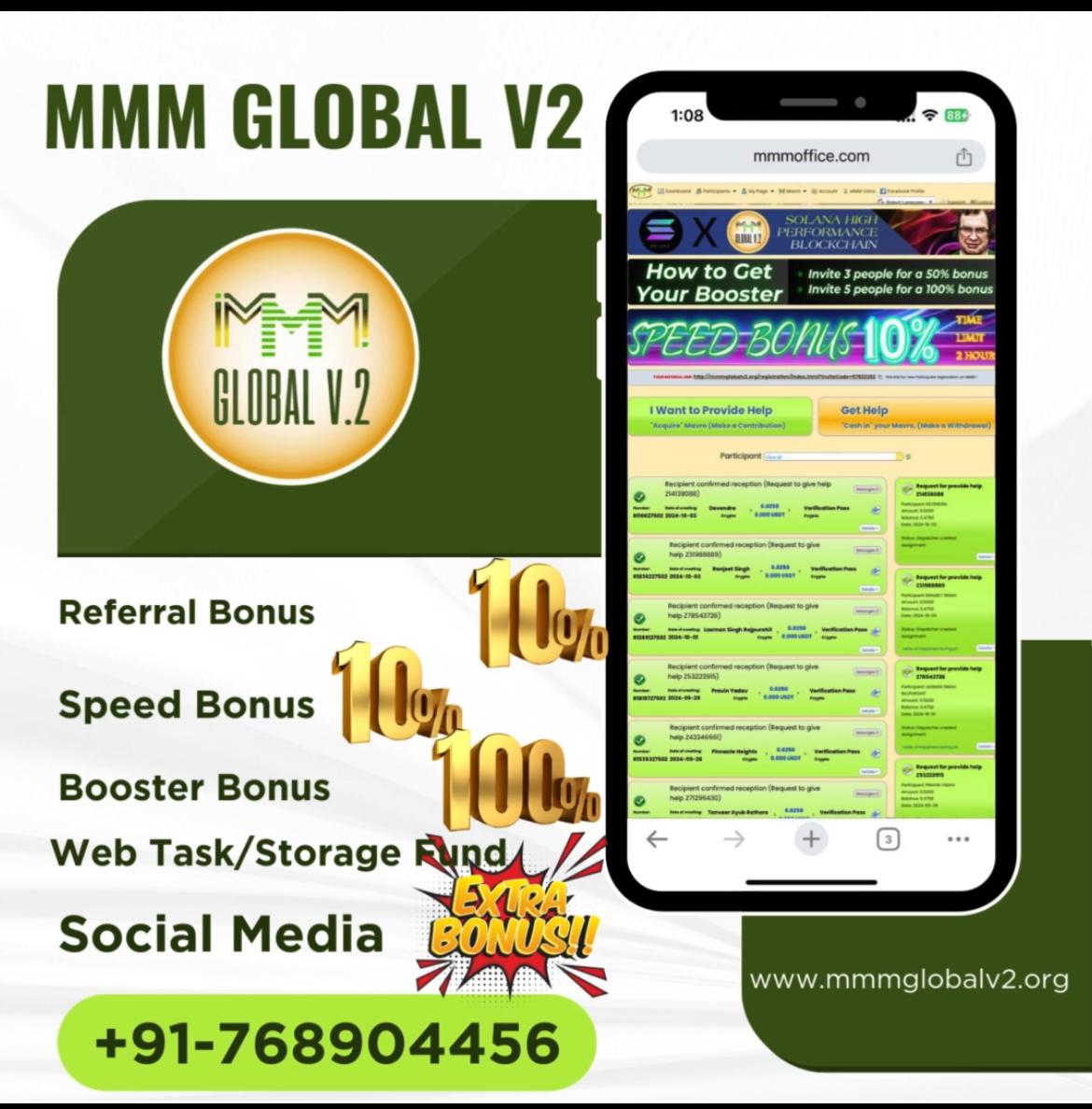 MMMGlobalV2: The Ultimate Helping Community Returns +91-768904456