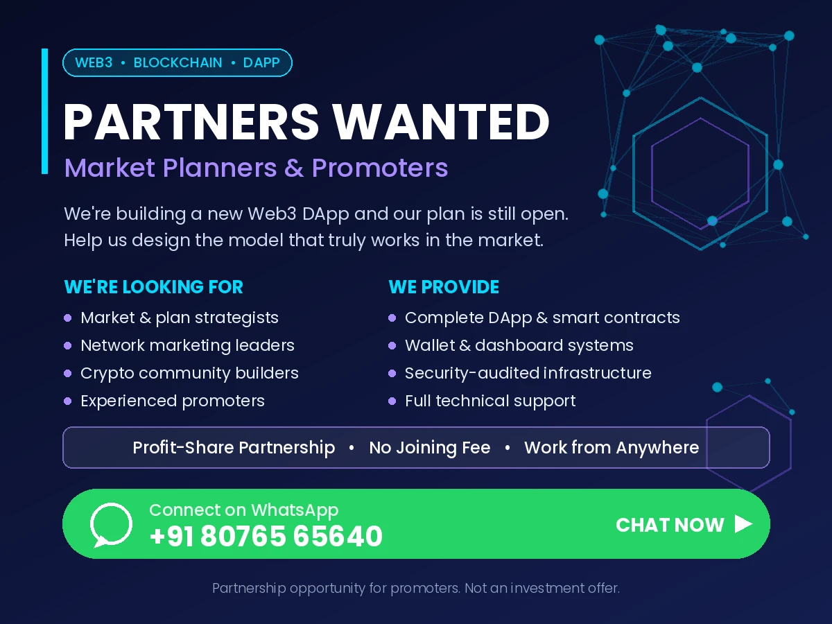 Market Planners & Promoters Wanted – Web3 DApp Partnership (Profit Share)