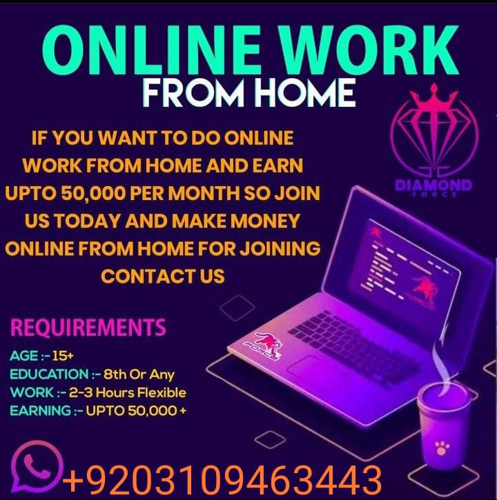 Online Workers Are Needed. Work On Facebook And Whatsapp Daily Income 20$ To 100$. +9203250040004