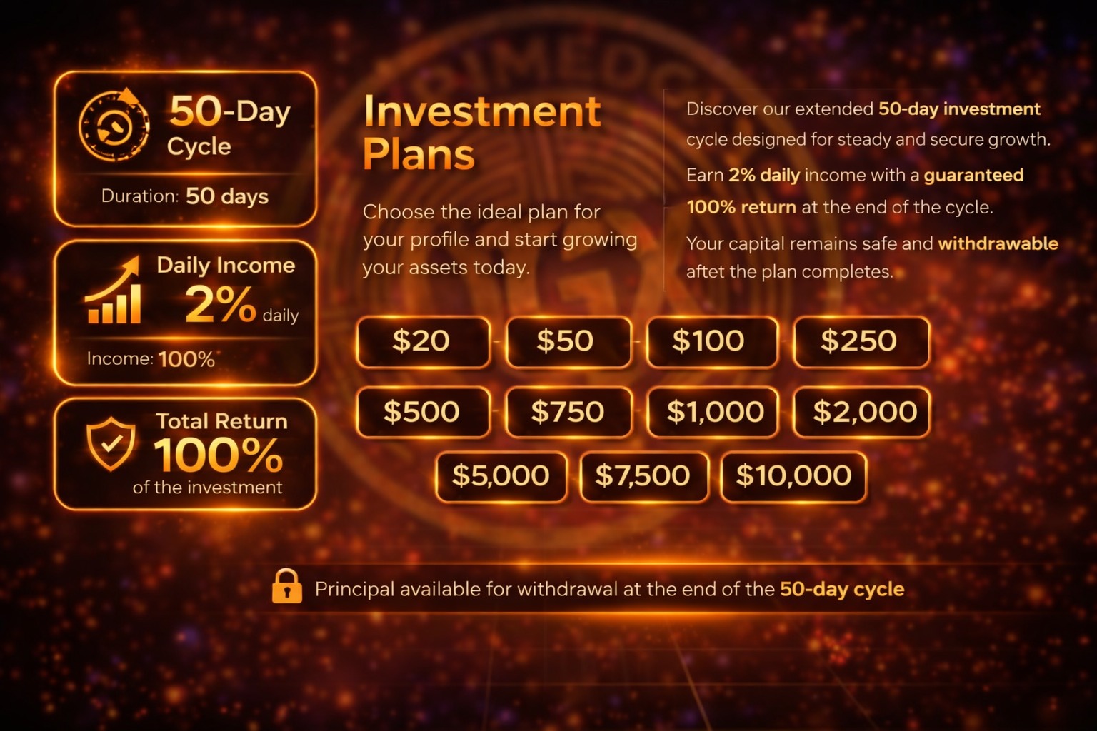 PRIMEDGX LAUNCHING TODAY DAILY 2 PERCENT DAILY WITHDRAWL HURRY 