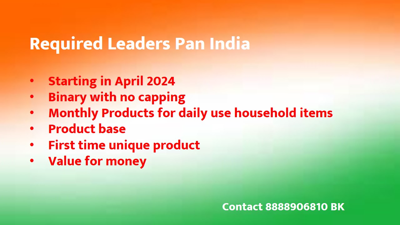 Required MLM Leaders Pan India