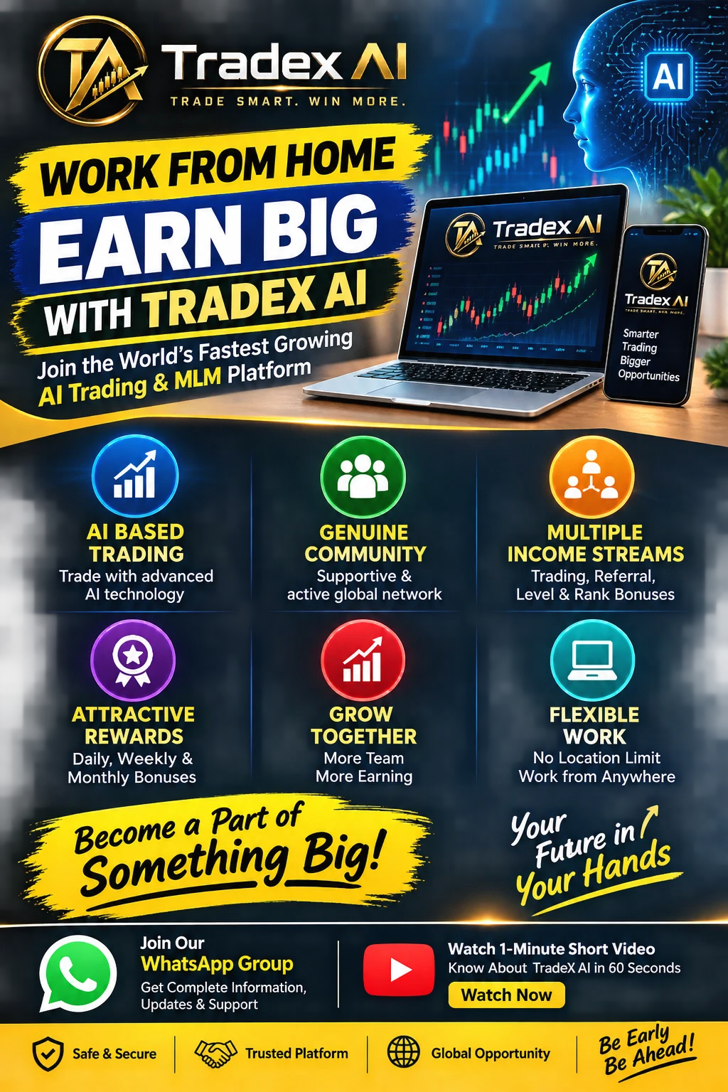 TradeX AI – AI Trading & Referral Opportunity | Work From Anywhere