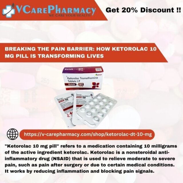 Unlocking Rapid Pain Relief: The Power Of Ketorolac 10 Mg Pill - Book Your Order Now