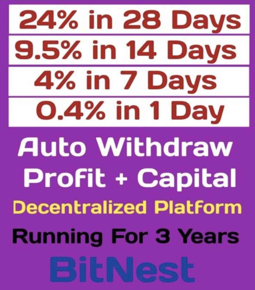 Bitnest Staking Project. Fully Decentralised Plan
