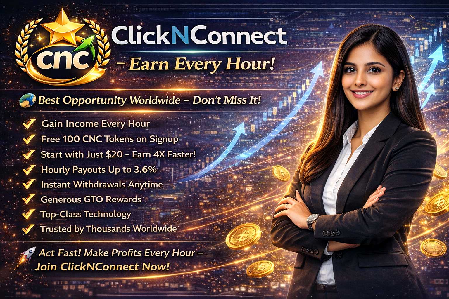 Clicknconnect Earn Every Hour Income