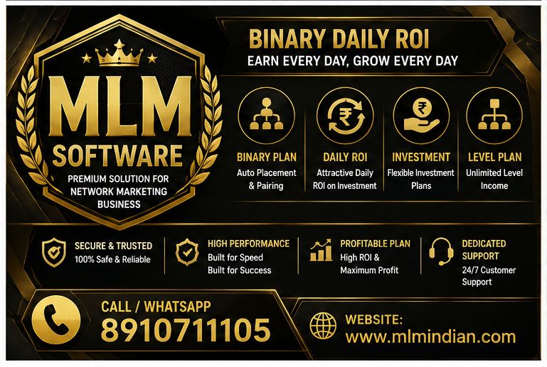 Customized Mlm Software Investment Daily Roi, Binary Level Etc.. Call 8910711105