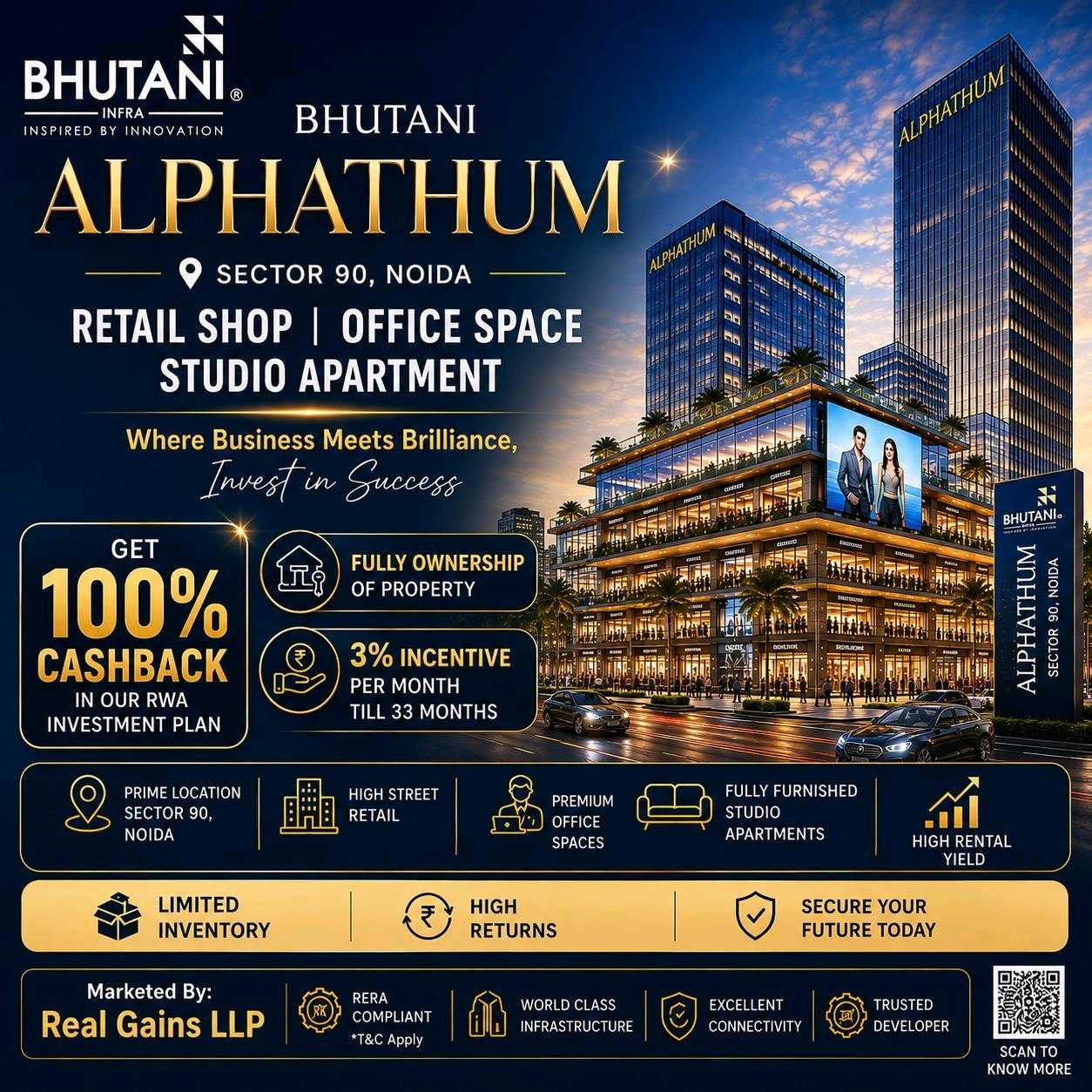 Real Gains LLC Smart Investment Plan With Property Ownership In Noida # 8796808532