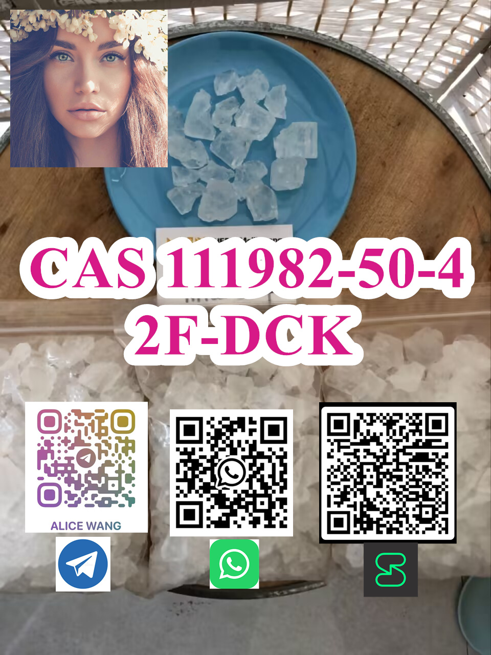 Safe Delivery	CAS 111982-50-4 2F-DCK Telegram:+86 15232171398 Whatsapp:+8619331376544