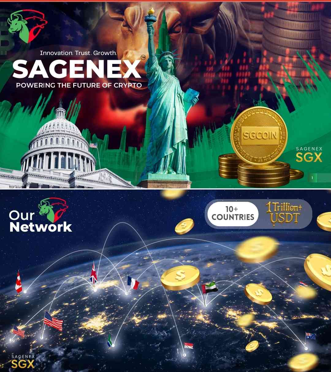 Sagenex Coin Powering The Future Of Crypto .lnnovation, Trust , Growth.