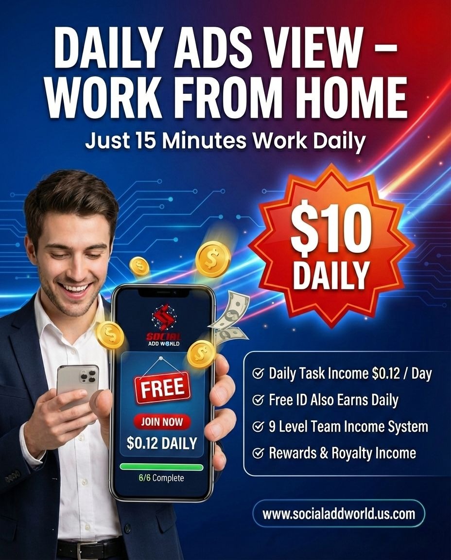 Social Add World Free Erning Pletform