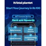 Daily ROI 1% Monday To Friday Direct Income-8% Level Income- Upto 20 Levels SPONSER ID- KP21596777 