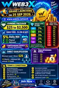 WEB3X GRAND LAUNCHING 25 SEP 2026-call me 9699469766